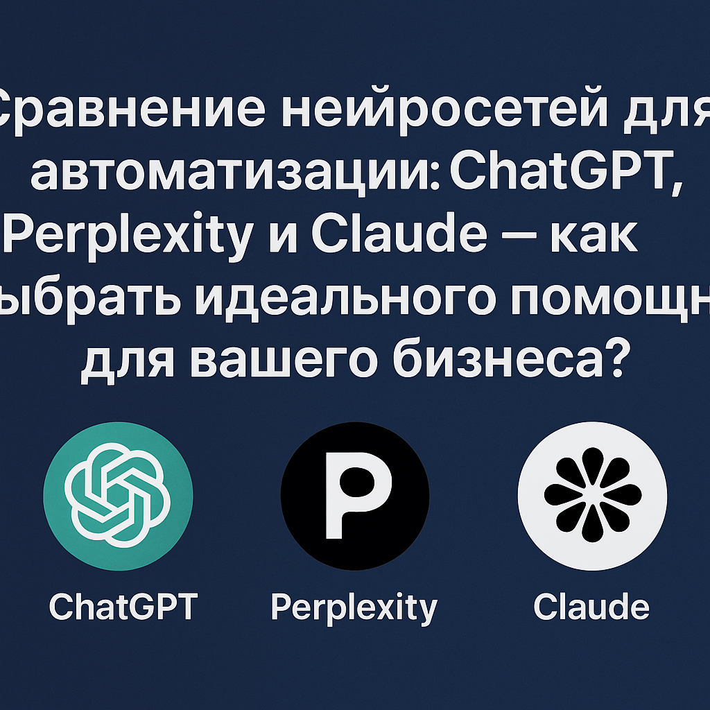 Сравнение ChatGPT, Perplexity и Claude: как выбрать идеальную нейросеть для автоматизации бизнеса в 2023 году?