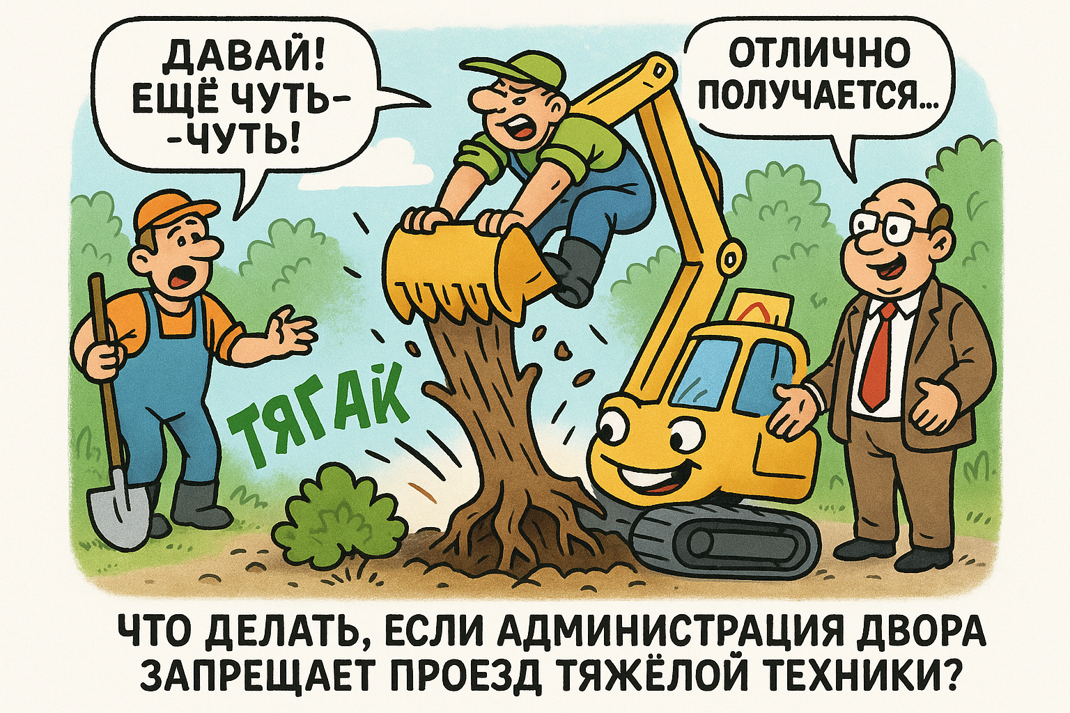 Запрет въезда тяжёлой техники во двор — что делать? От 2 000 ₽/сут