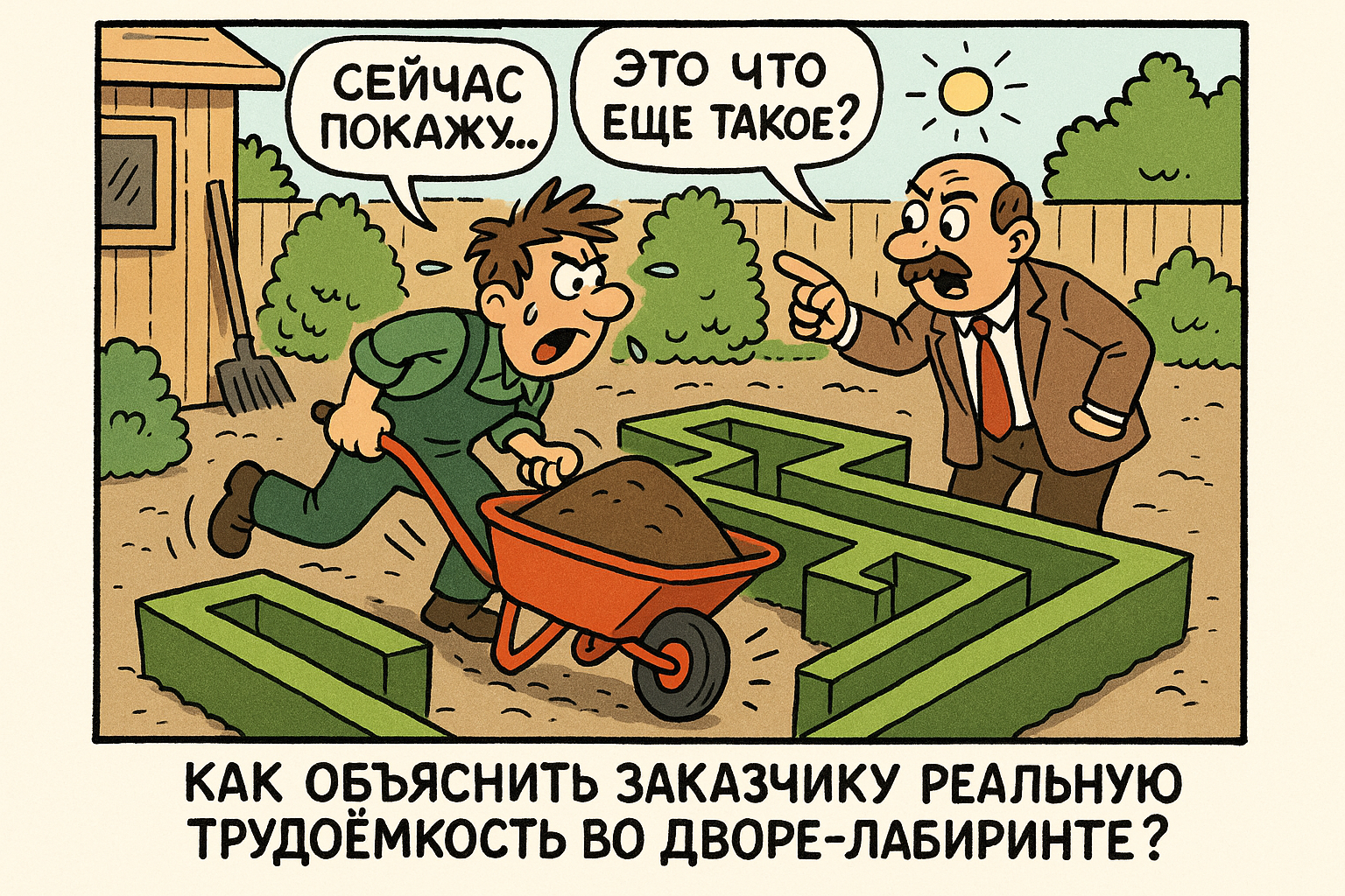 Как объяснить заказчику реальную трудоёмкость во дворе-лабиринте?