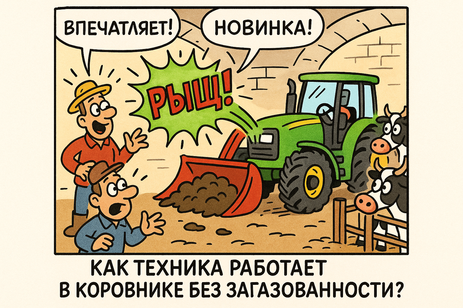 Как техника работает в коровнике без загазованности: особенности и выбор